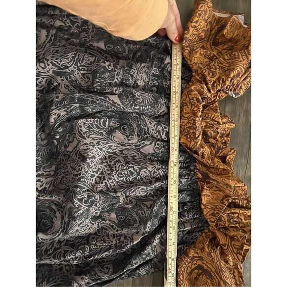 Free People Sophie Printed Off Shoulder Mini Dress Size XS Nvy Blue Boho Beachy - Picture 13 of 14